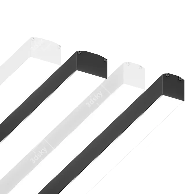 White Wings Light Profile with Reflector 3D model image 1