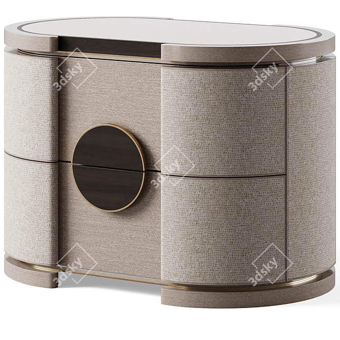 Elegant New Orleans Bedside Table 3D model image 1