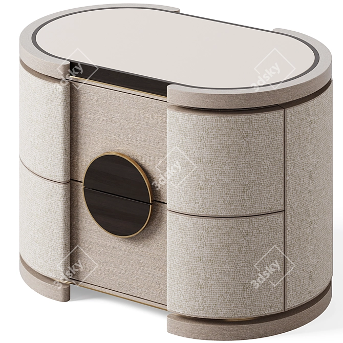 Elegant New Orleans Bedside Table 3D model image 4