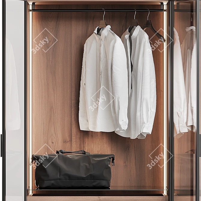  Modern Illuminated Strato Wardrobe 3D model image 4