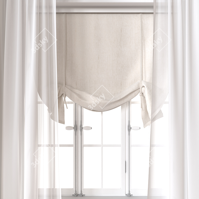 Versatile 3D Curtain Model 3D model image 3