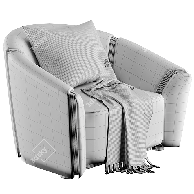 Modern Etra Armchair Design 3D model image 3
