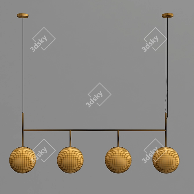 Modern TR Bulb Pendant Light 3D model image 3