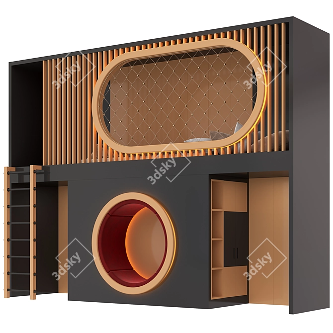 Premium Kids Furniture Set 03 3D model image 1