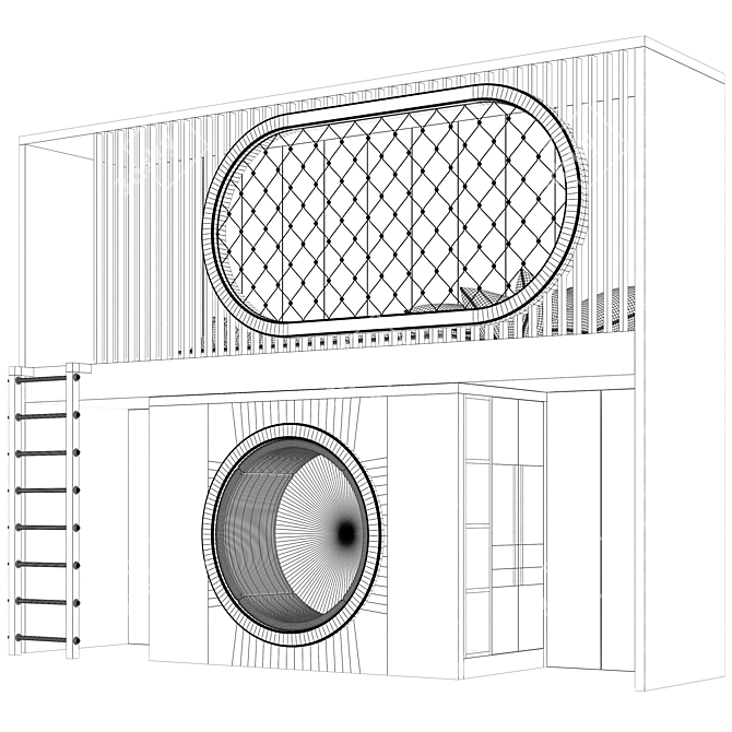 Premium Kids Furniture Set 03 3D model image 4