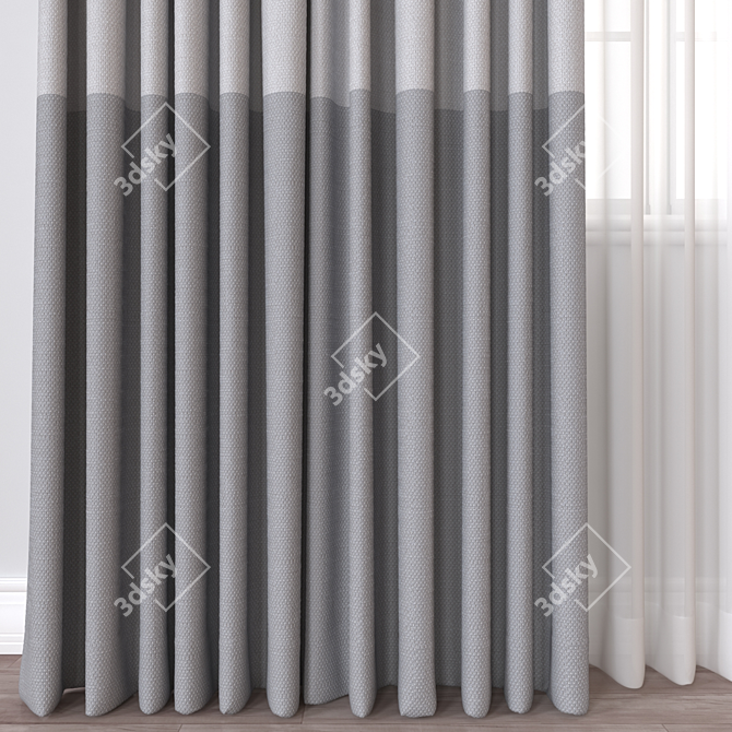 Modern Curtain 3D Models Bundle 3D model image 2