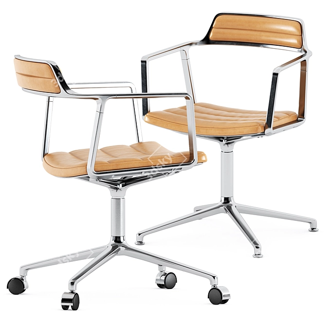 Elegant Vipp452 Swivel Chair 3D model image 1