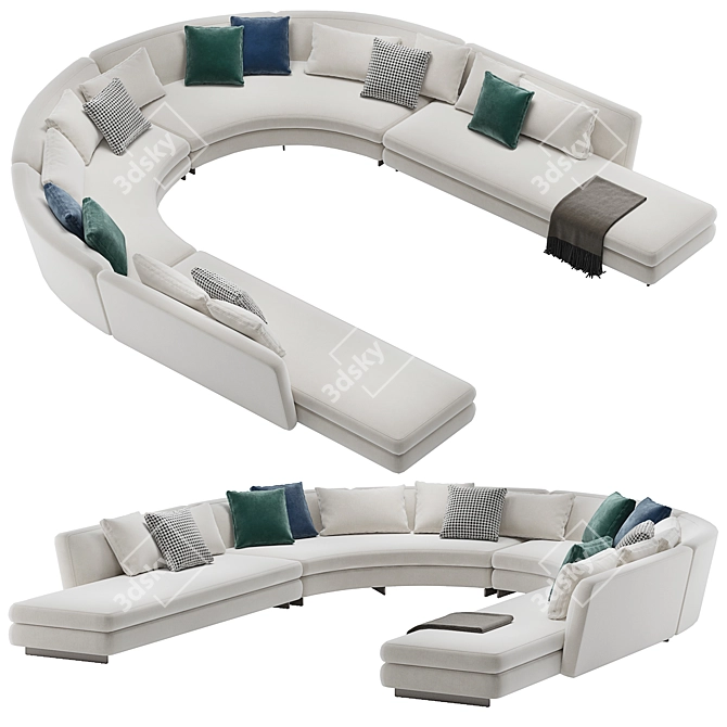 Sleek Modern Minotti Seymour Modular 3D model image 1