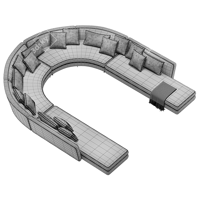 Sleek Modern Minotti Seymour Modular 3D model image 7