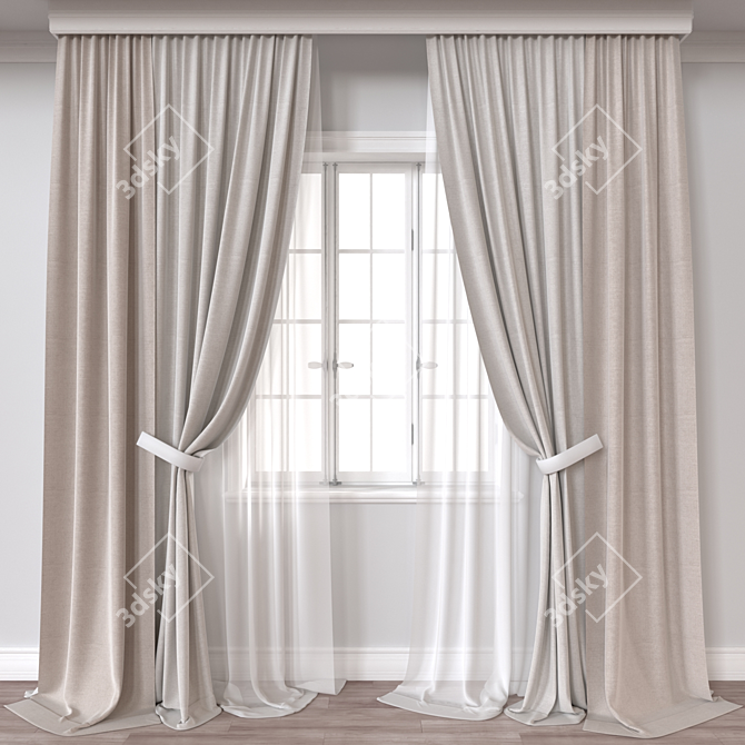 Drapery A227 | 3D Render | 87K Polygons 3D model image 1