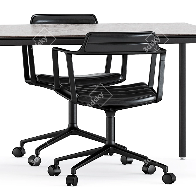 Sleek Vipp Chairs & Table 3D model image 3