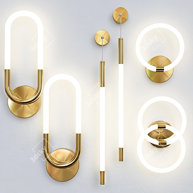 Radiant Wall Lamps - Various Sizes 3D model image 2