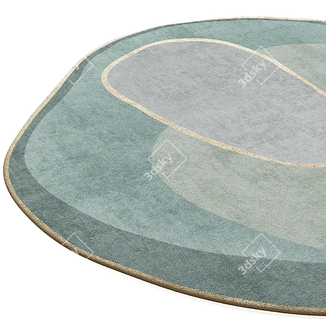 Oceania Corner Design Carpet Set 3D model image 4