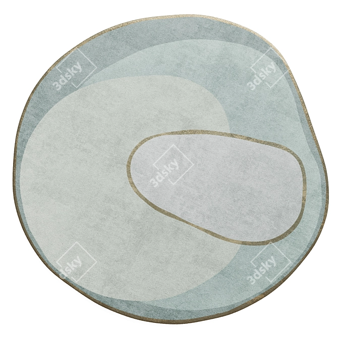Oceania Corner Design Carpet Set 3D model image 6