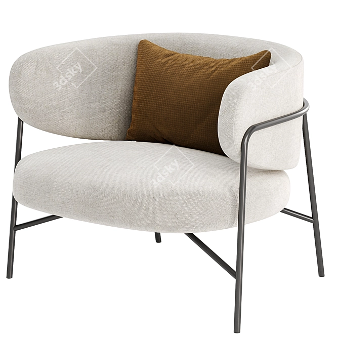 Elegant Samurai Armchair Design 3D model image 6