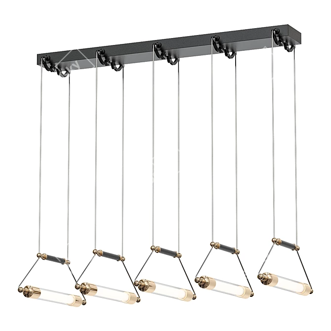 Forge Suspension Linear Pendant - High Wattage 3D model image 1