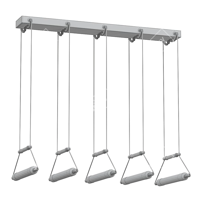 Forge Suspension Linear Pendant - High Wattage 3D model image 2