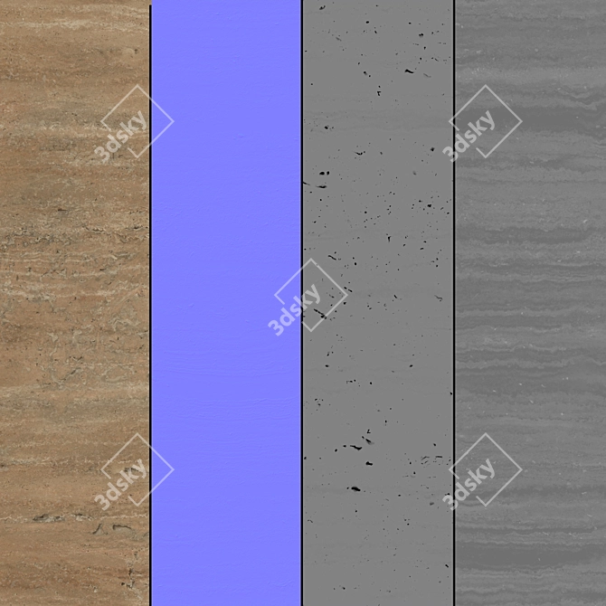 Adobe Substance 3D Vray Travertine 3D model image 4