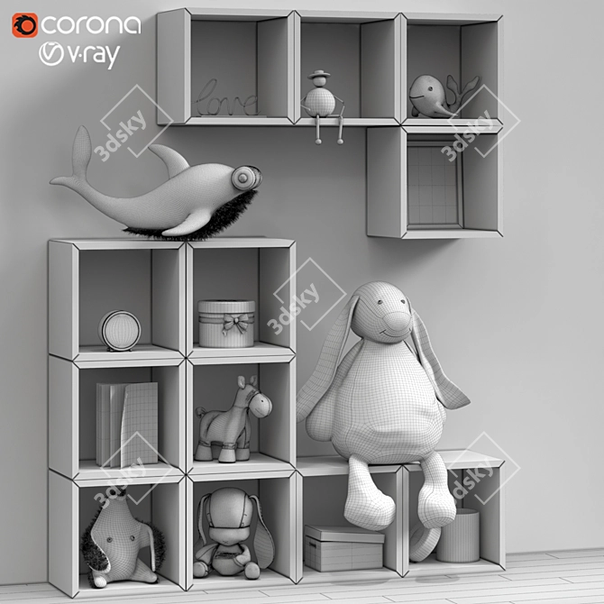 Kids Furniture Set 3D Model 3D model image 2