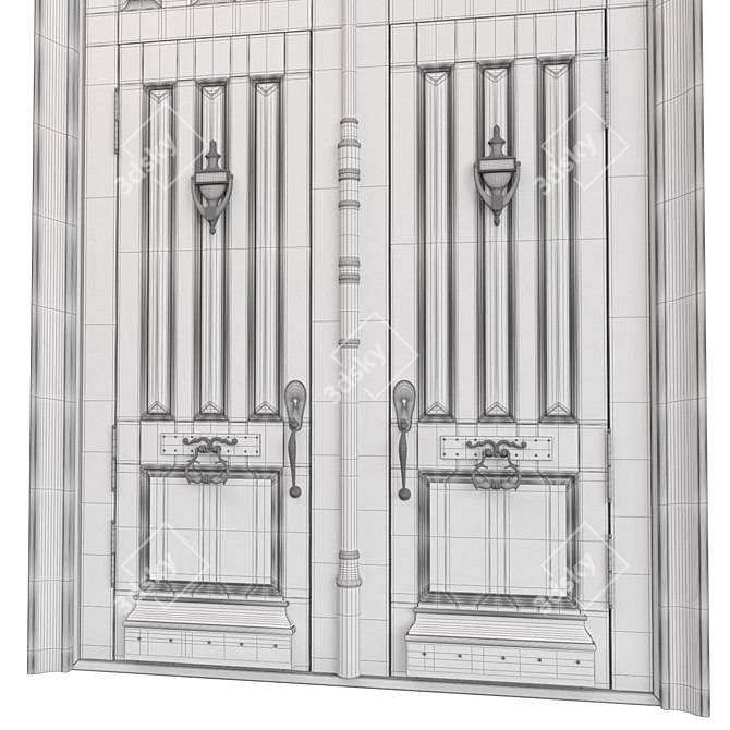 Tempera Classic Door 3D Model 3D model image 7