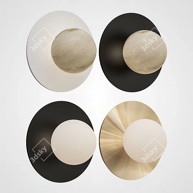 ImperiumLoft Alabaster Wall Light 3D model image 2