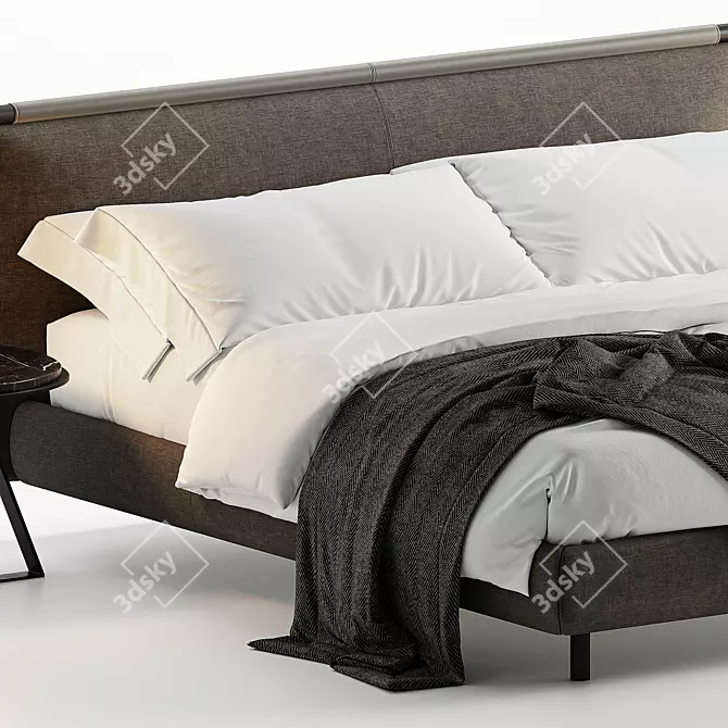 Italian Luxury Bed Nathan 3D model image 5