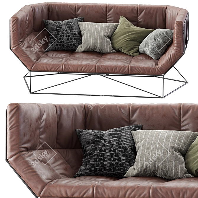 Modern Foxhole Sofa by spHaus 3D model image 2