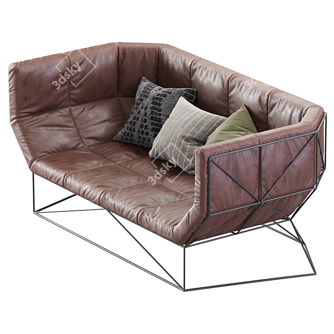 Modern Foxhole Sofa by spHaus 3D model image 3