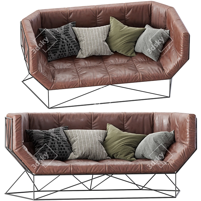Modern Foxhole Sofa by spHaus 3D model image 4
