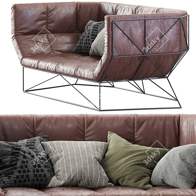 Modern Foxhole Sofa by spHaus 3D model image 5