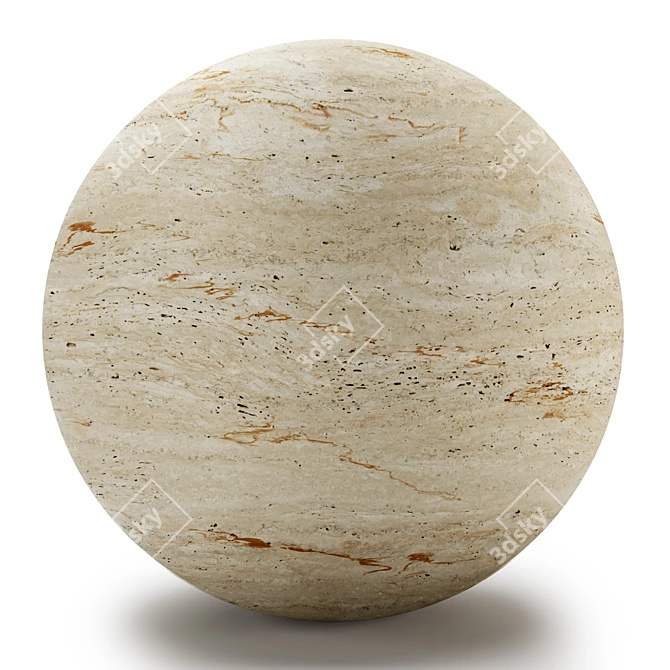 Travertine Stone Texture Pack 3D model image 1