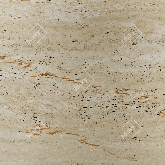 Travertine Stone Texture Pack 3D model image 2