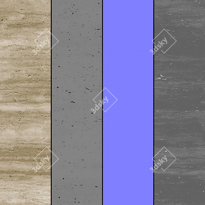 Travertine Stone Texture Pack 3D model image 4