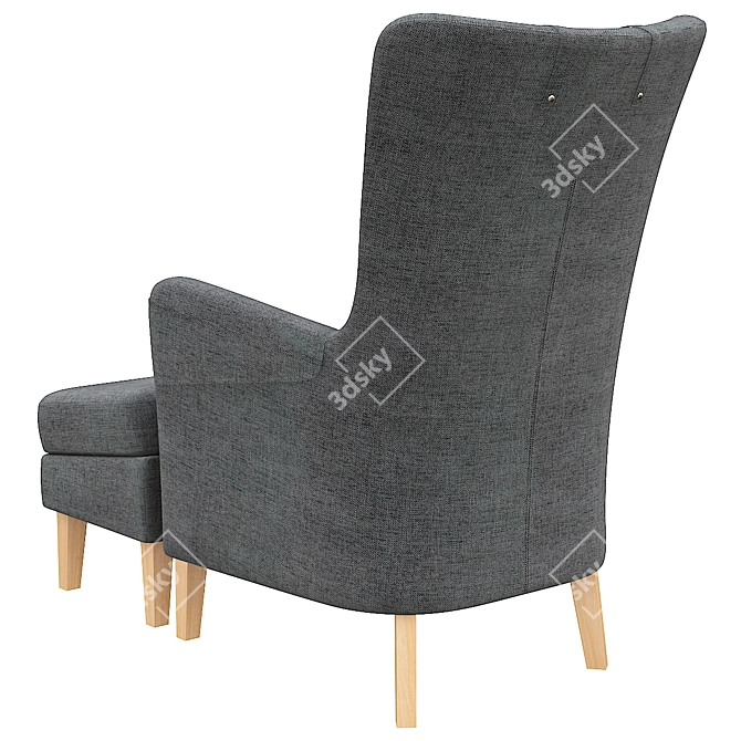 Ergonomic Omtänksam Armchair: Comfort & Style 3D model image 2