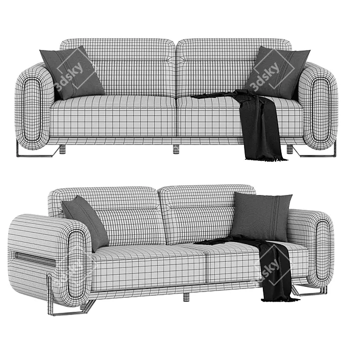 Luxury Rolex Sofa Set 3D 3D model image 4