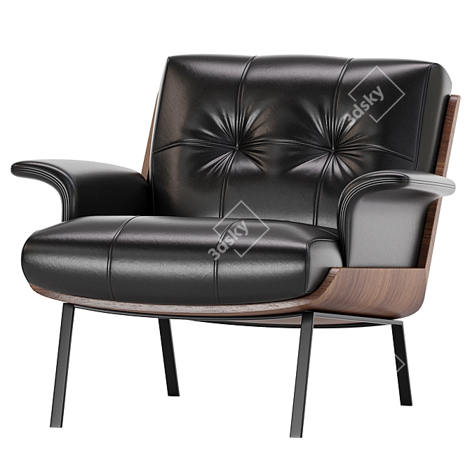 Daiki Armchair Collection: Modern Elegance 3D model image 2