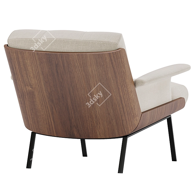 Daiki Armchair Collection: Modern Elegance 3D model image 5