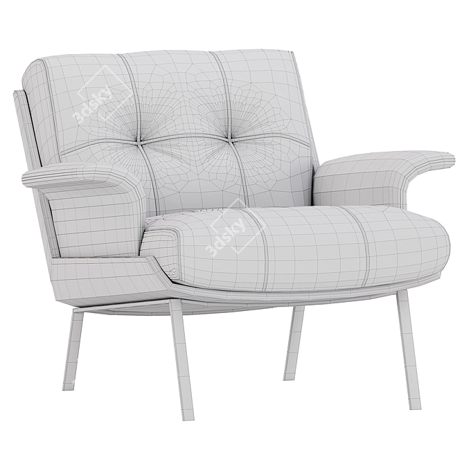 Daiki Armchair Collection: Modern Elegance 3D model image 6