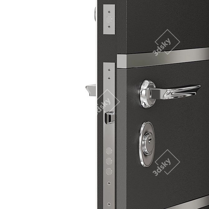 Bravo 15 Metal Entrance Door 3D model image 4