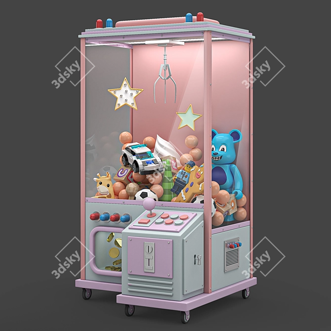 Toy Arcade Game Machine 3D model image 1