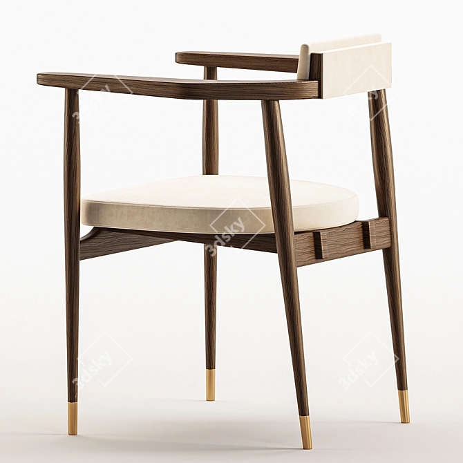 Modern Dining Chair 3D Model 3D model image 4