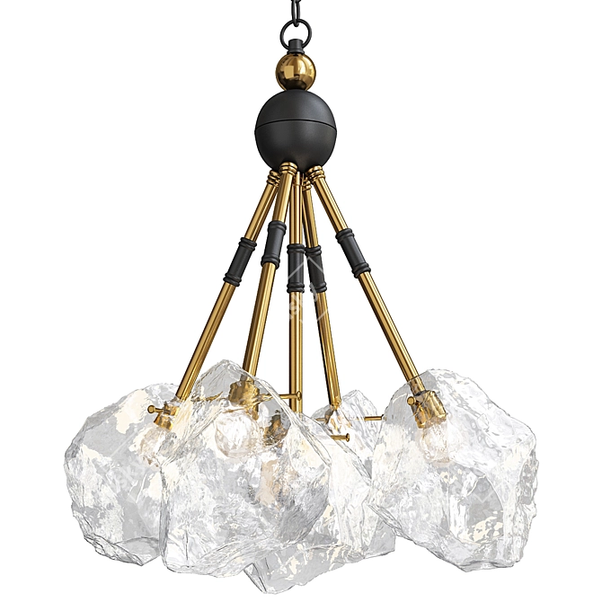 Ice Stone Down Chandelier Light 3D model image 1