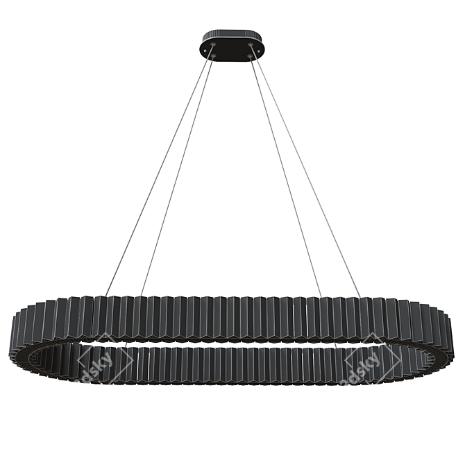 Crystal Loop LED Rail Luminaire 3D model image 2