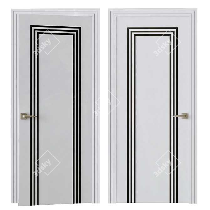 Deco Art Glass Door 1800mm 3D model image 1