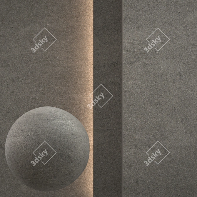 Seamless Concrete Texture Bundle 3D model image 1