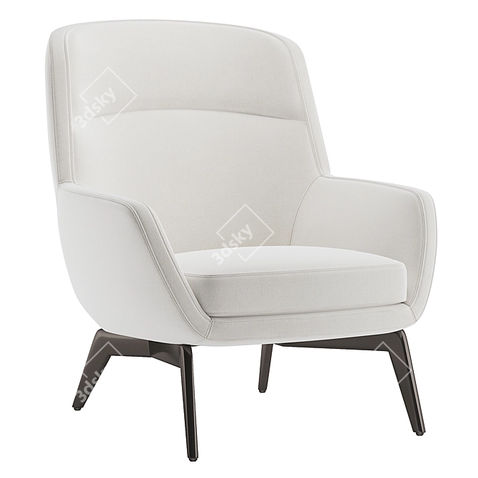 Elegant Minotti Belt Armchair 3D model image 2