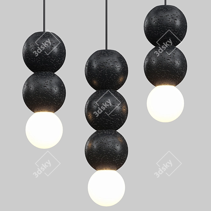LILLA BLACK Pendant Lamp Set 3D model image 1