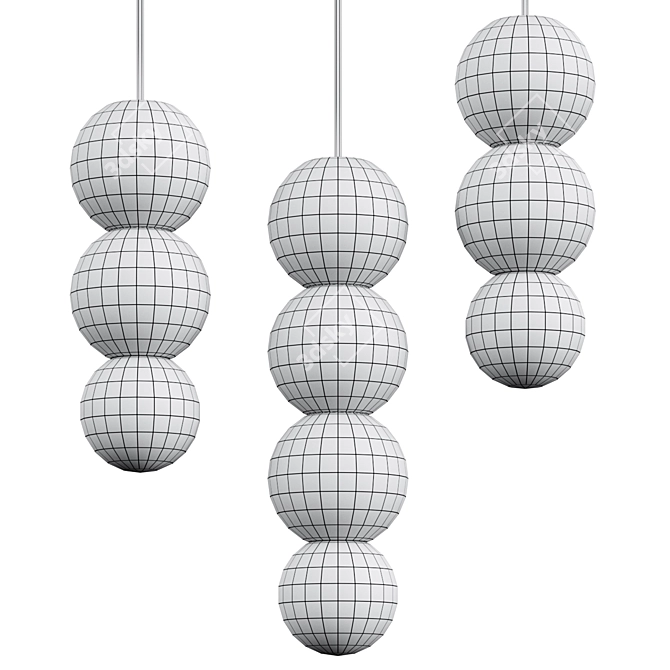 LILLA BLACK Pendant Lamp Set 3D model image 2