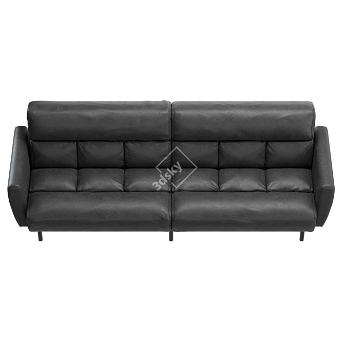 Vegan Leather Furniture Set 3D model image 3
