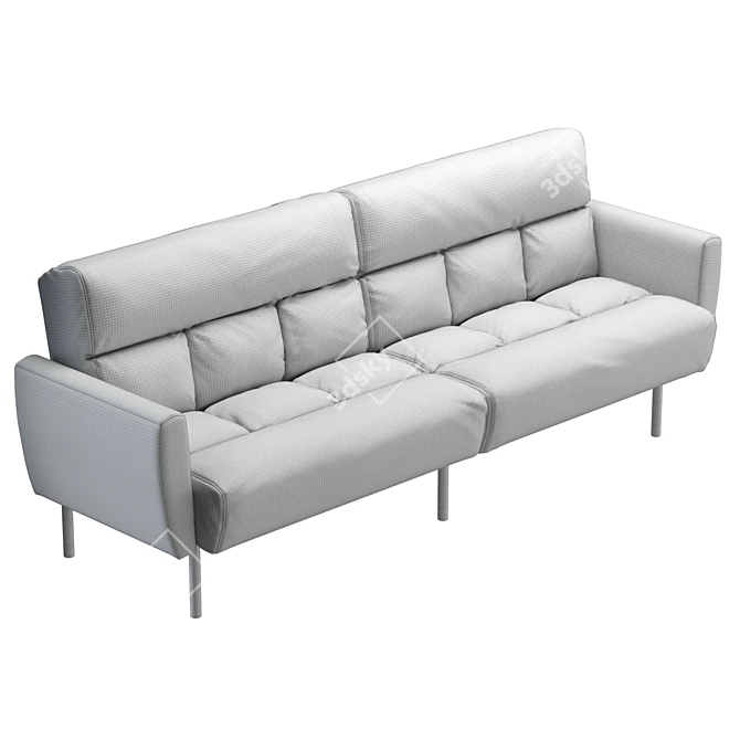 Vegan Leather Furniture Set 3D model image 6